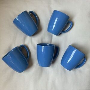 Corelle Stoneware Cornflower Blue **Set of 5 Coffee Mugs China